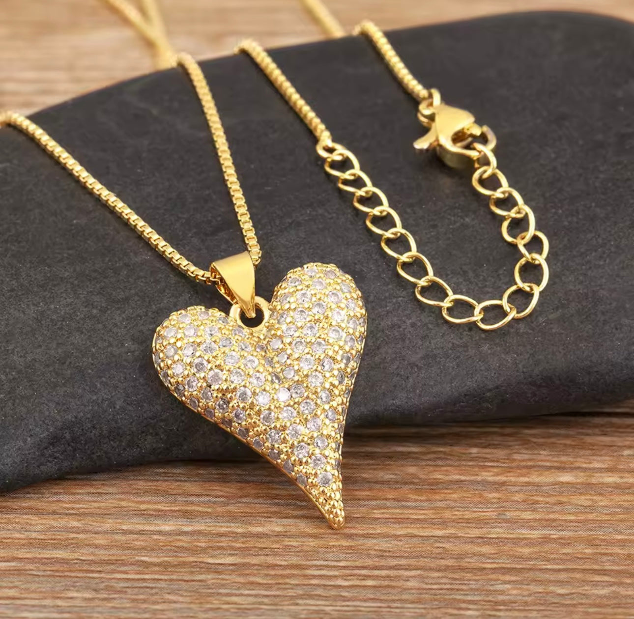 Cadena Corazón Diamantado