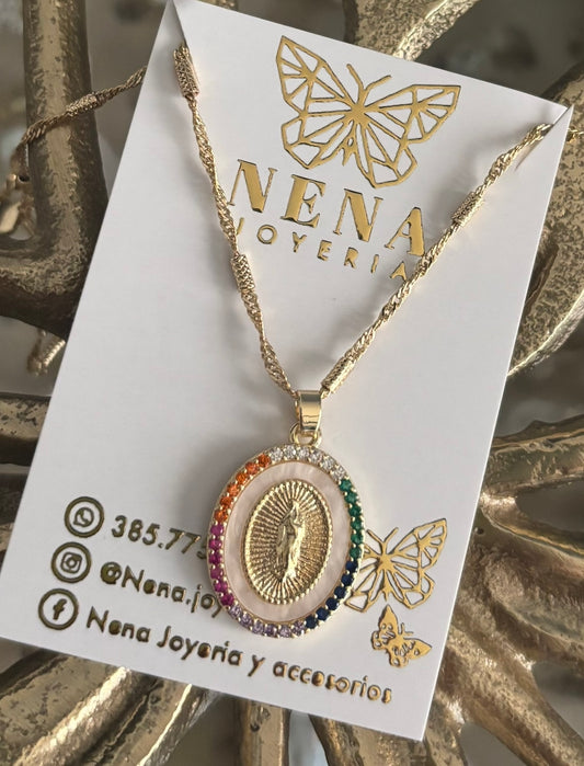 Cadena y medalla Virgen de Guadalupe