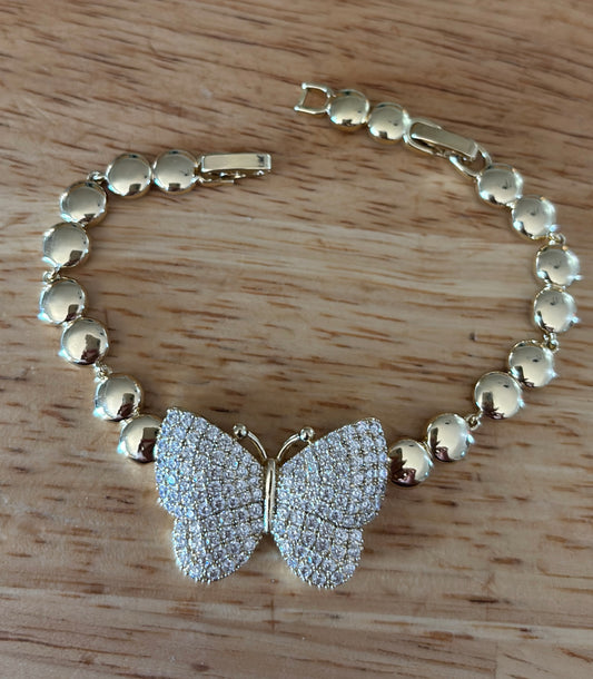Esclava mariposa zirconia encrustada