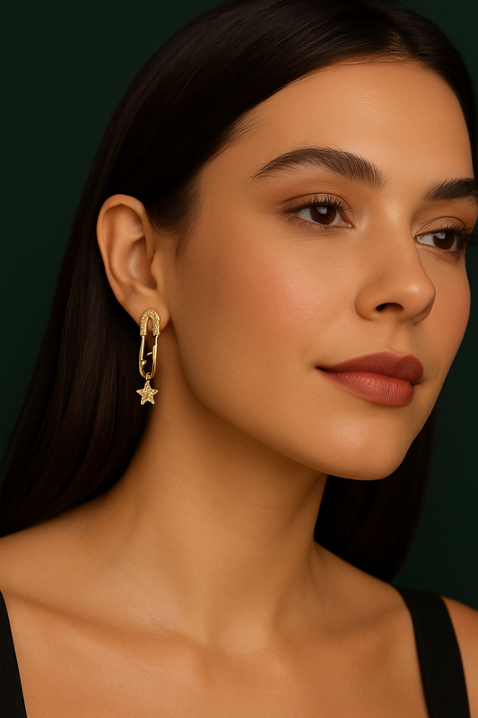 Arete Dorado Estrella Glam