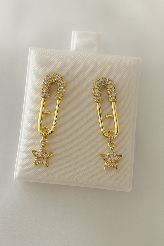 Arete Dorado Estrella Glam