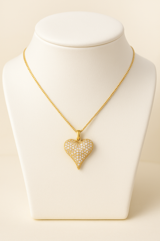 Cadena Corazón Diamantado